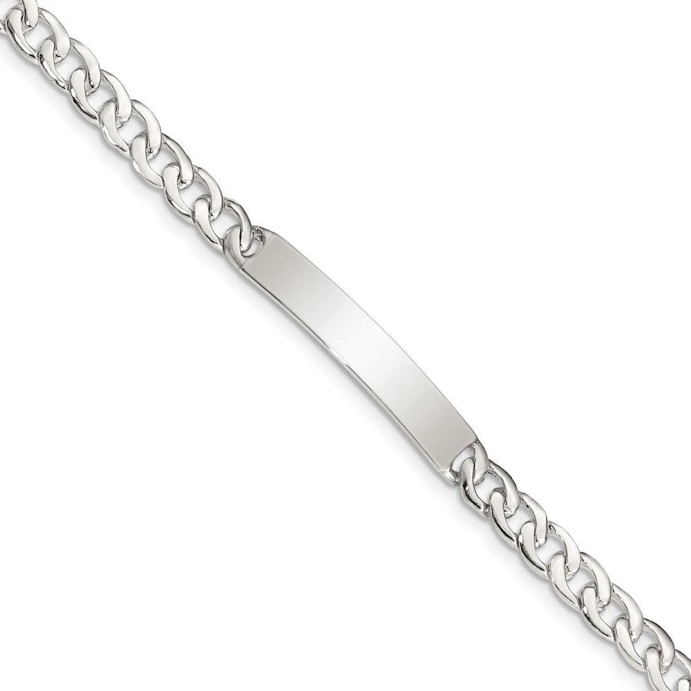 Kazi Luxury Sterling Silver  ID Curb Link Bracelet